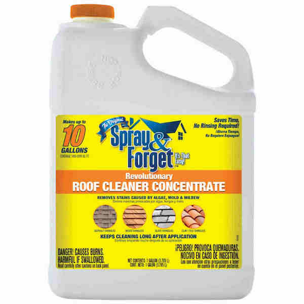 1 gallon jug of concentrated spray and forget roof cleaning product